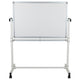 45.25"W x 54.75"H |#| 45.25"W x 54.75"H Double-Sided Mobile White Board with Shelf - Flip Over Board