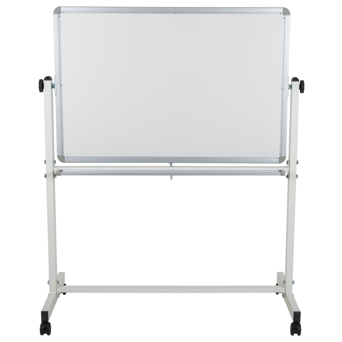 45.25"W x 54.75"H |#| 45.25"W x 54.75"H Double-Sided Mobile White Board with Shelf - Flip Over Board