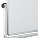 53"W x 62.5"H |#| 53"W x 62.5"H Double-Sided Mobile White Board with Shelf - Flip Over Board