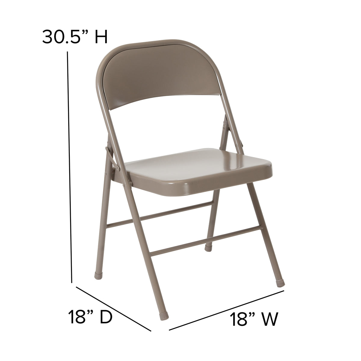 Gray |#| Double Braced Gray Metal Folding Chair - Event Chair - Portable Chair