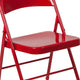 Red |#| Double Braced Red Metal Folding Chair - Event Chair - Portable Chair