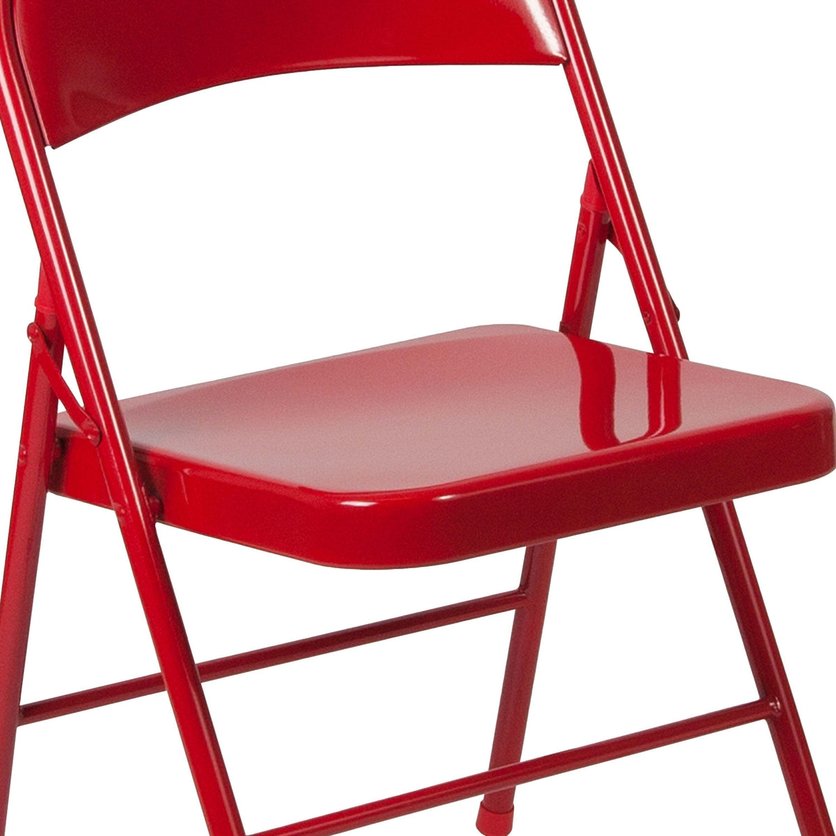 Red |#| Double Braced Red Metal Folding Chair - Event Chair - Portable Chair