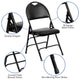 Black Vinyl/Black Frame |#| Ultra-Premium Triple Braced Black Vinyl Folding Chair with Easy-Carry Handle