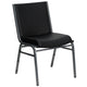 Black Vinyl |#| Heavy Duty Black Vinyl Stack Chair - Reception Furniture