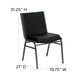 Black Vinyl |#| Heavy Duty Black Vinyl Stack Chair - Reception Furniture