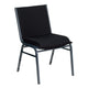 Black Patterned Fabric |#| Heavy Duty Black Dot Fabric Stack Chair - Reception Furniture