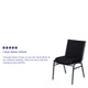 Black Patterned Fabric |#| Heavy Duty Black Dot Fabric Stack Chair - Reception Furniture