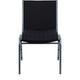 Black Patterned Fabric |#| Heavy Duty Black Dot Fabric Stack Chair - Reception Furniture