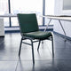 Green Patterned Fabric |#| Heavy Duty Green Patterned Fabric Stack Chair - Reception Furniture