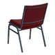 Burgundy Patterned Fabric |#| Heavy Duty Burgundy Patterned Fabric Stack Chair - Reception Furniture