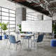 Navy Vinyl |#| Heavy Duty Navy Vinyl Stack Chair - Reception Furniture