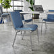 Navy Vinyl |#| Heavy Duty Navy Vinyl Stack Chair - Reception Furniture