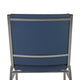 Navy Vinyl |#| Heavy Duty Navy Vinyl Stack Chair - Reception Furniture