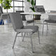 Gray Vinyl |#| Heavy Duty Gray Vinyl Stack Chair - Reception Furniture