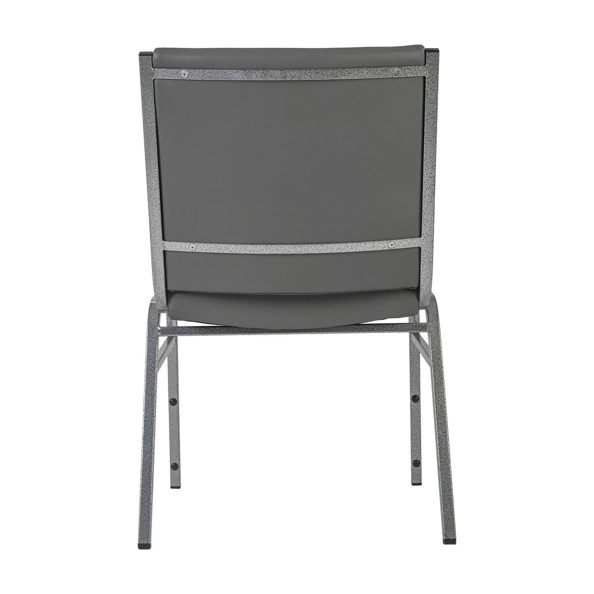 Gray Vinyl |#| Heavy Duty Gray Vinyl Stack Chair - Reception Furniture