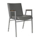 Gray Vinyl |#| Heavy Duty Gray Vinyl Stack Chair with Arms - Reception Furniture