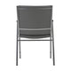 Gray Vinyl |#| Heavy Duty Gray Vinyl Stack Chair with Arms - Reception Furniture