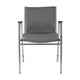 Gray Vinyl |#| Heavy Duty Gray Vinyl Stack Chair with Arms - Reception Furniture
