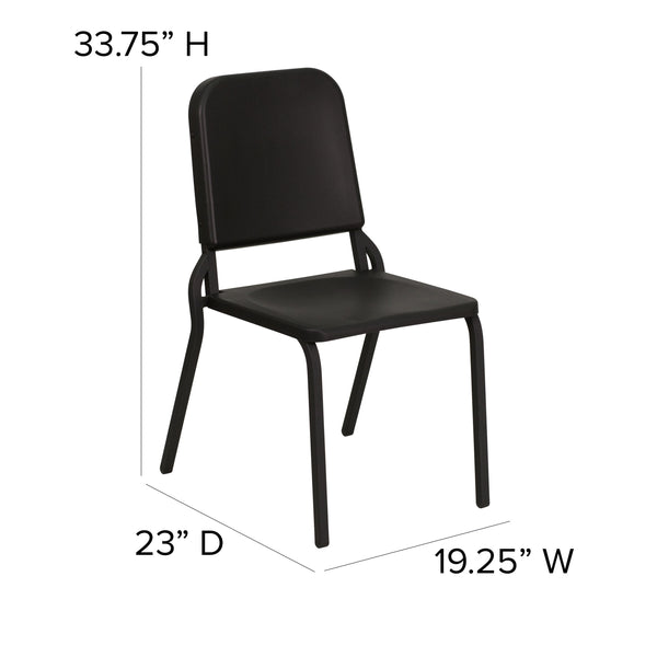 Black High Density Stackable Melody Band/Music Chair - School & Classroom Chair