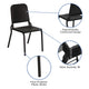 Black High Density Stackable Melody Band/Music Chair - School & Classroom Chair