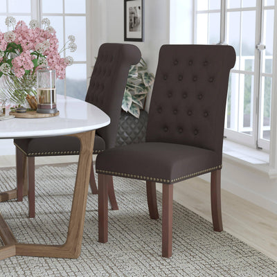 Parsons Chair-Rolled Back, Accent Nail Trim - View 2
