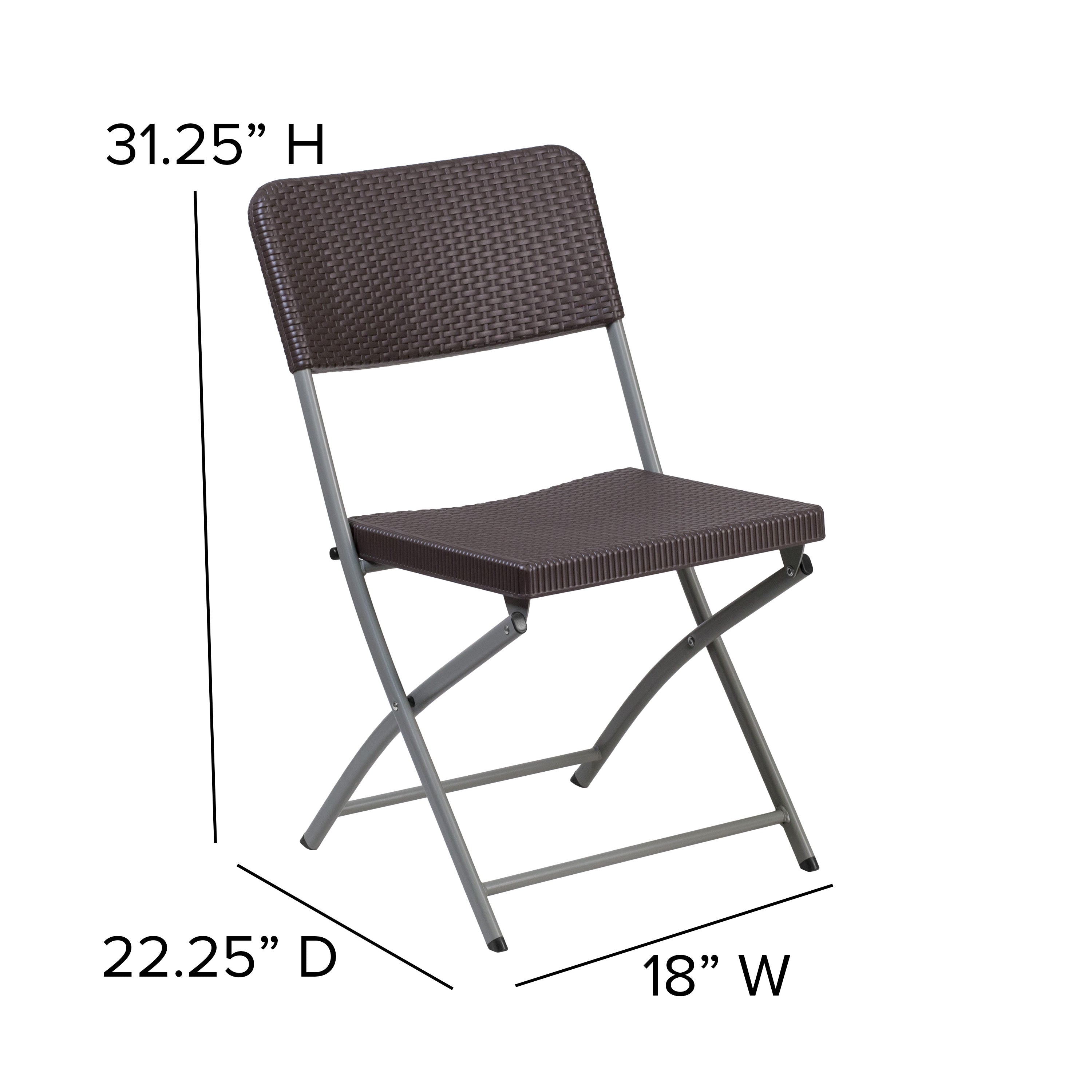 Plastic Rattan Folding Chair DAD YCZ 61 BizChair