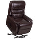 Brown LeatherSoft |#| Brown LeatherSoft Remote Powered Lift Recliner for Elderly - Medical Furniture
