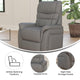 Gray LeatherSoft |#| Gray LeatherSoft Remote Powered Lift Recliner for Elderly - Medical Furniture