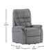 Gray LeatherSoft |#| Gray LeatherSoft Remote Powered Lift Recliner for Elderly - Medical Furniture