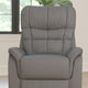 Gray LeatherSoft |#| Gray LeatherSoft Remote Powered Lift Recliner for Elderly - Medical Furniture