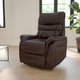 Brown LeatherSoft |#| Brown LeatherSoft Remote Powered Lift Recliner for Elderly - Medical Furniture