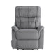 Gray LeatherSoft |#| Gray LeatherSoft Remote Powered Lift Recliner for Elderly - Medical Furniture