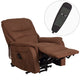 Brown Microfiber |#| Black MIC Remote Powered Lift Recliner for Elderly - Home Medical Lift Chair