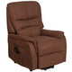 Brown Microfiber |#| Black MIC Remote Powered Lift Recliner for Elderly - Home Medical Lift Chair