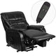 Black LeatherSoft |#| Black LeatherSoft Remote Powered Lift Recliner for Elderly - Medical Furniture