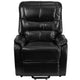 Black LeatherSoft |#| Black LeatherSoft Remote Powered Lift Recliner for Elderly - Medical Furniture