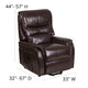 Brown LeatherSoft |#| Brown LeatherSoft Remote Powered Lift Recliner for Elderly - Medical Furniture