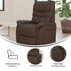 Cognac LeatherSoft |#| Cognac LeatherSoft Remote Powered Lift Recliner for Elderly - Medical Furniture