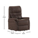 Cognac LeatherSoft |#| Cognac LeatherSoft Remote Powered Lift Recliner for Elderly - Medical Furniture