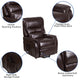 Brown LeatherSoft |#| Brown LeatherSoft Remote Powered Lift Recliner for Elderly - Medical Furniture