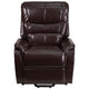 Brown LeatherSoft |#| Brown LeatherSoft Remote Powered Lift Recliner for Elderly - Medical Furniture