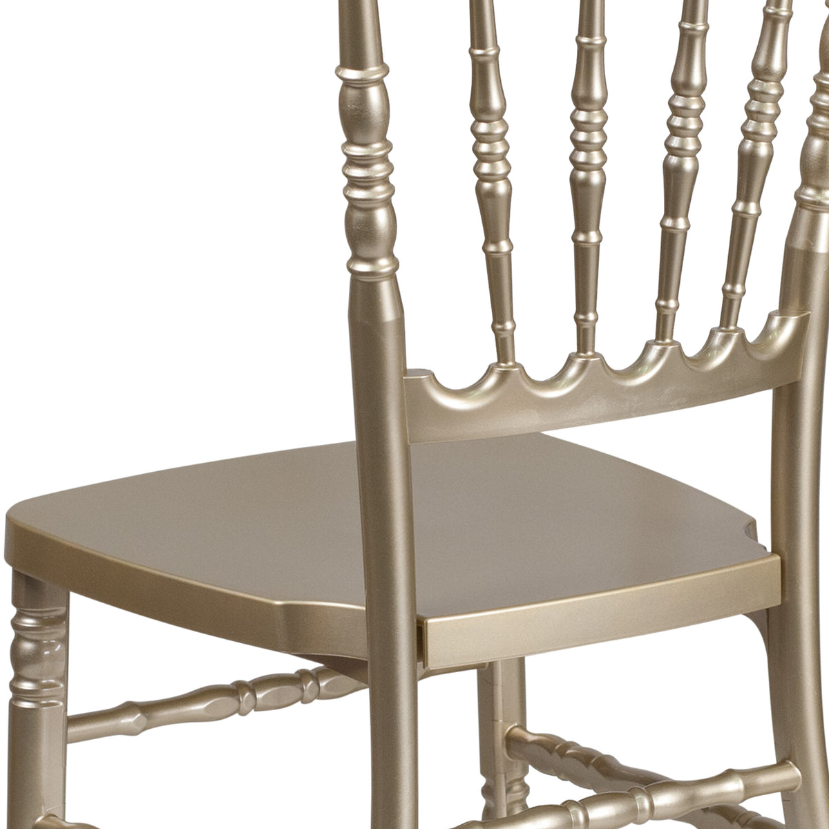 Gold |#| Gold Resin Stacking Napoleon Chair - Banquet and Event Furniture