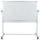 62.5"W x 62.25"H |#| 62.5"W x 62.25"H Reversible Mobile Cork Bulletin & White Board with Pen Tray