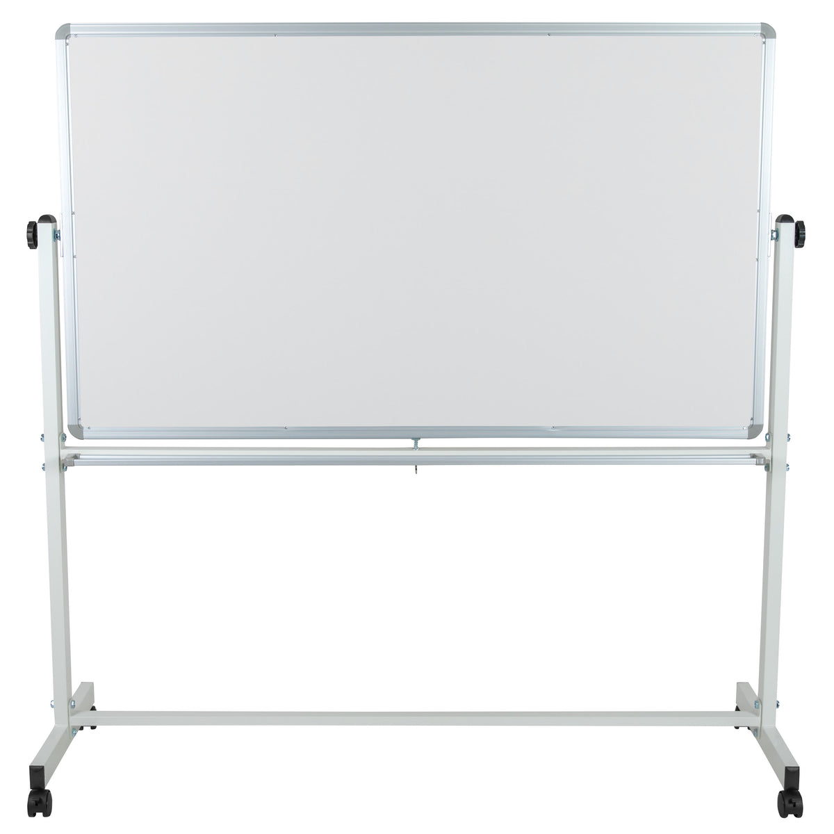 62.5"W x 62.25"H |#| 62.5"W x 62.25"H Reversible Mobile Cork Bulletin & White Board with Pen Tray