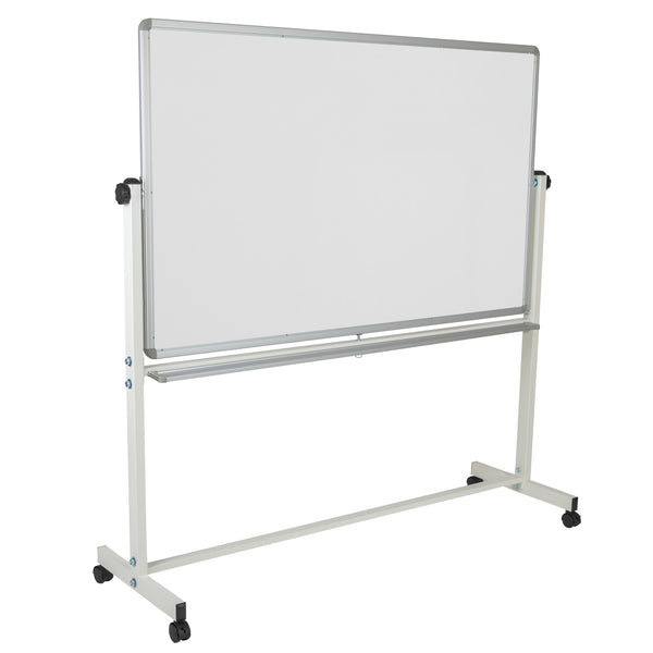 64.25"W x 64.75"H |#| 64.25"W x 64.75"H Reversible Mobile Cork Bulletin & White Board with Pen Tray