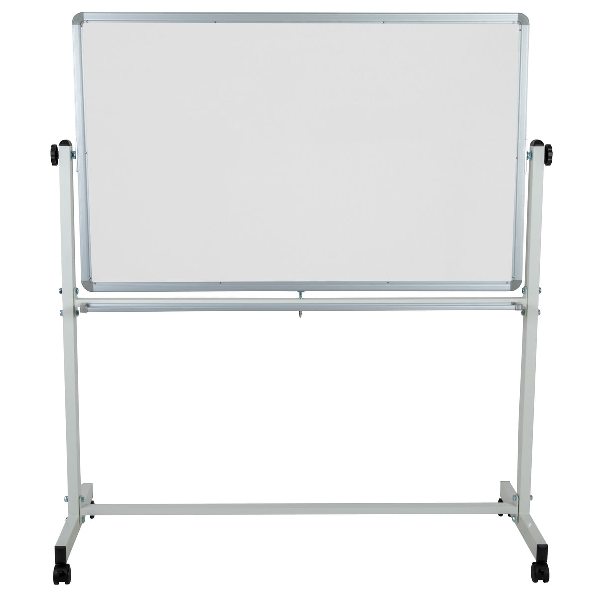 53"W x 59"H |#| 53"W x 59"H Reversible Mobile Cork Bulletin & White Board with Pen Tray