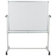 53"W x 62.5"H |#| 53"W x 62.5"H Reversible Mobile Cork Bulletin & White Board with Pen Tray