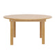 Light Natural |#| 60" Round Antique Rustic Solid Pine Farmhouse Folding Table in Light Natural