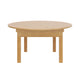 Light Natural |#| 60" Round Antique Rustic Solid Pine Farmhouse Folding Table in Light Natural