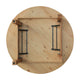 Light Natural |#| 60" Round Antique Rustic Solid Pine Farmhouse Folding Table in Light Natural